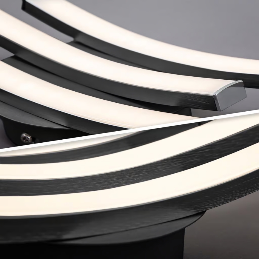 LED loftlampe 3xLED/6W/230V 2700K sort