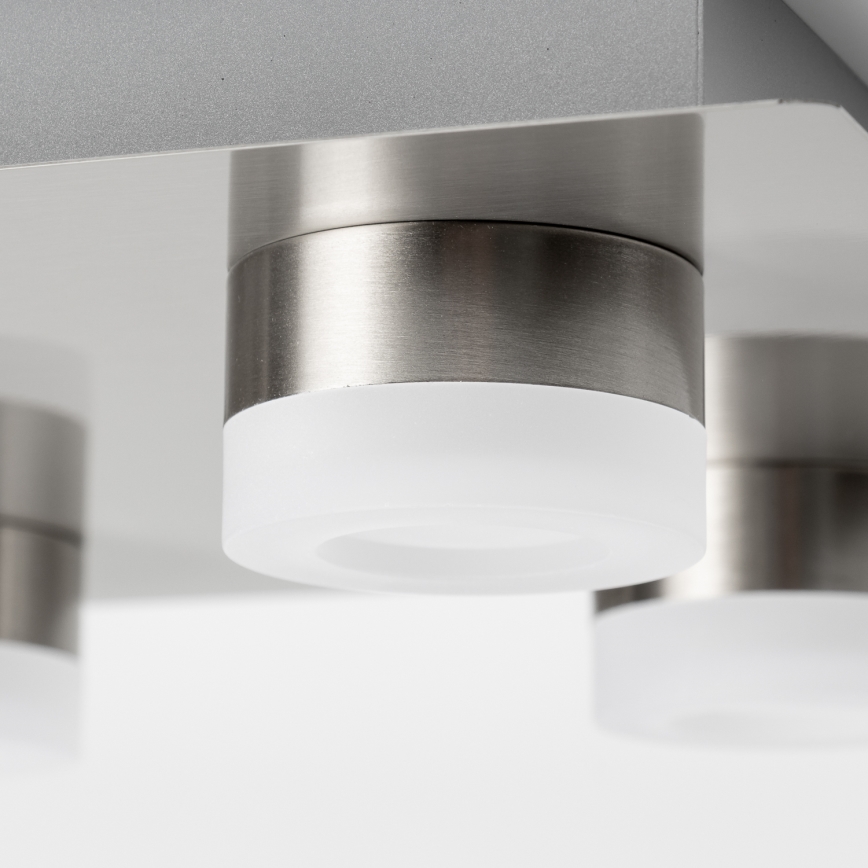 LED loftlampe 4xLED/4W/230V mat krom