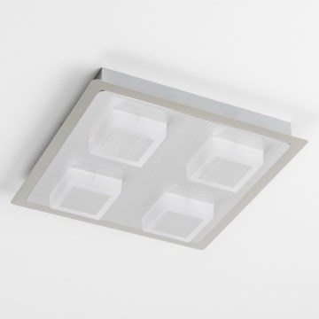 LED loftlampe 4xLED/5W/230V 3000K 28x28 cm mat krom