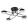 LED loftlampe 4xLED/7W/230V sort