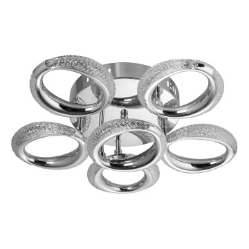 LED loftlampe 6xLED/14W/230V 3000-5000K diameter 46 cm skinnende krom