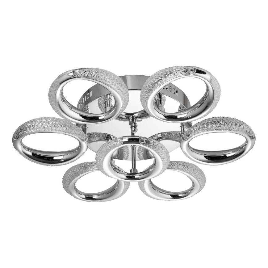 LED loftlampe 7xLED/14W/230V 3000-5000K diameter 50 cm skinnende krom