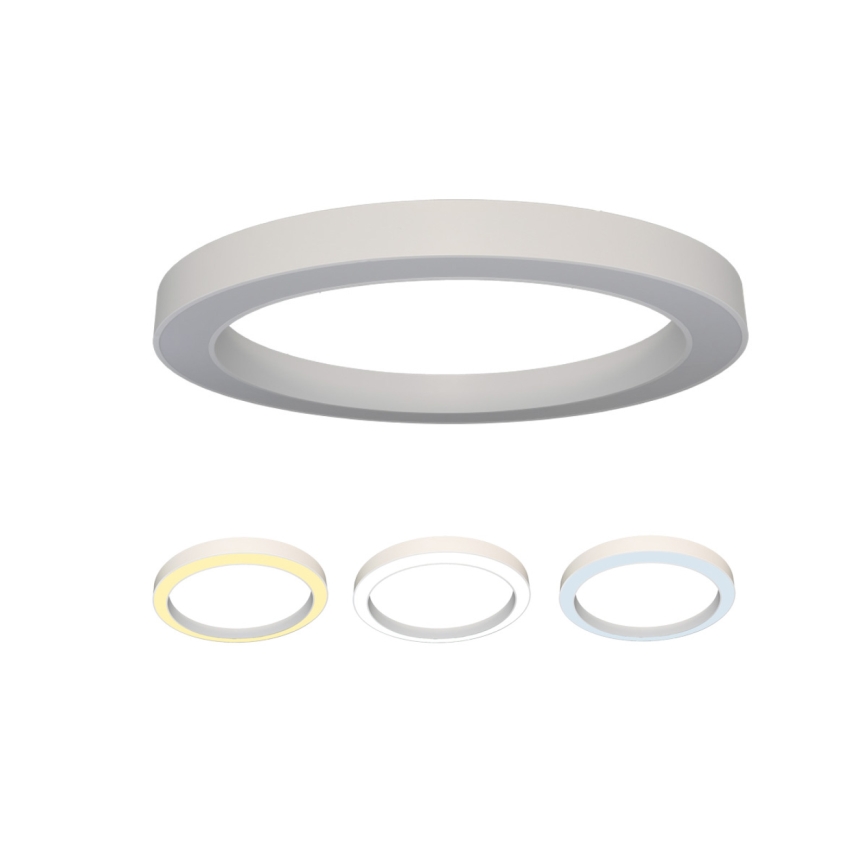 LED-loftlampe 80W/230V med tre farvetemperaturer 3000/4000/6500K, Ø 80 cm, hvid