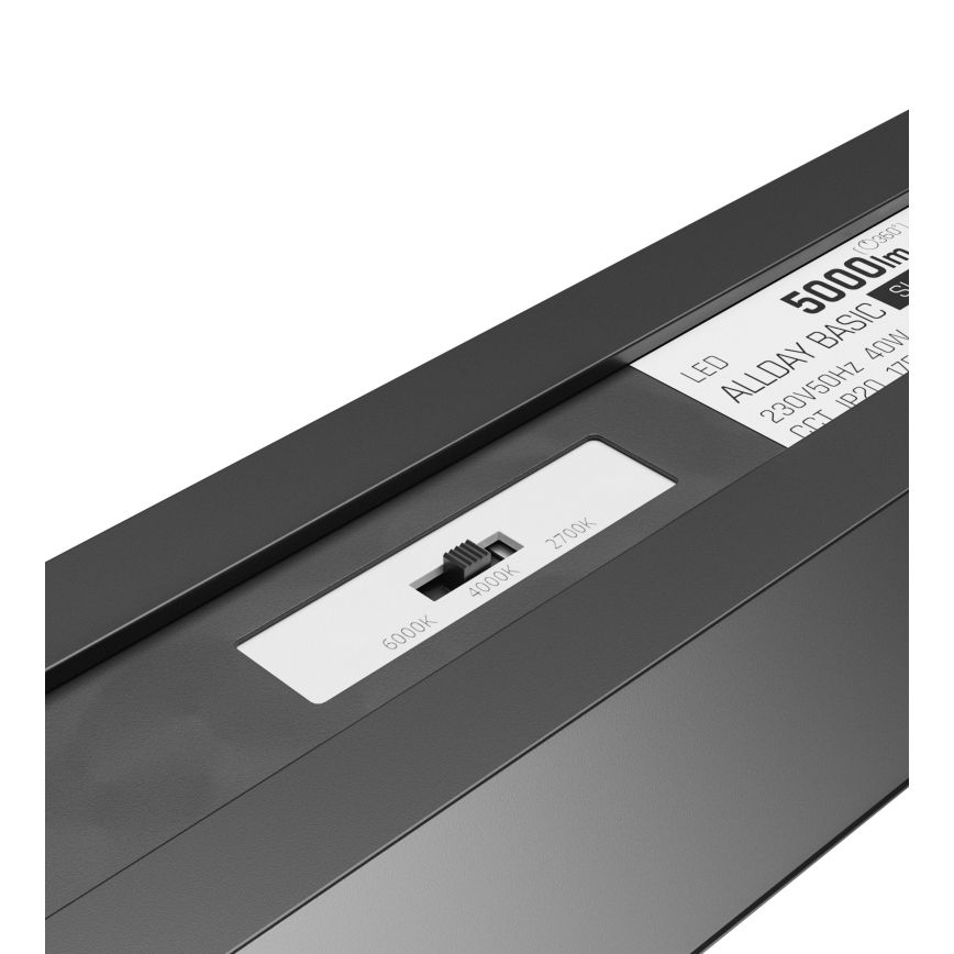 LED loftlampe ALLDAY BASIC LED/40W/230V 2700/4000/6000K sort