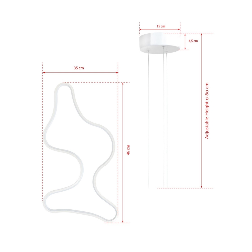 LED Loftlampe ARTISAN LED/36W/230V 6500K Hvid