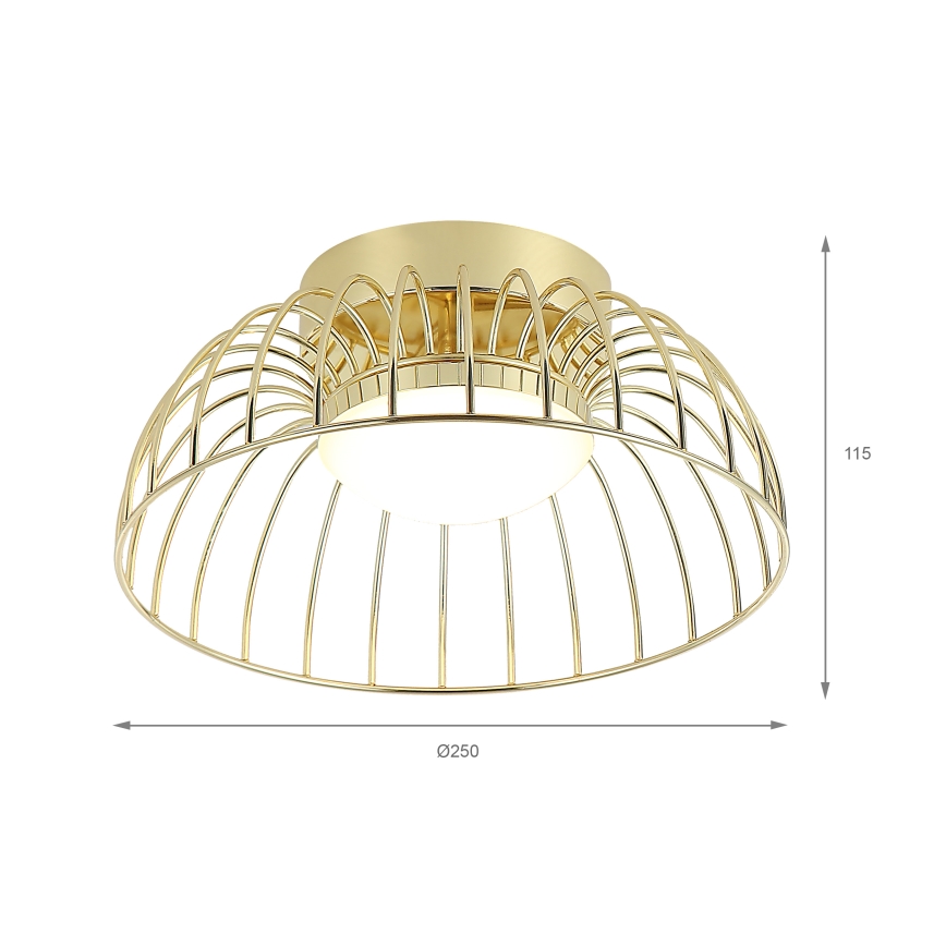 LED Loftlampe BETSY LED/12W/230V Ø 25 cm guld