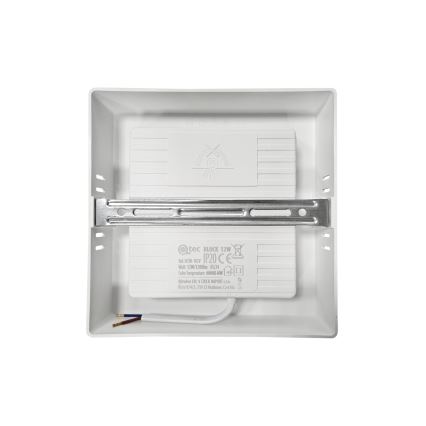 LED loftlampe BLOCK LED/12W/230V 4000K 16,7x16,7 cm hvid