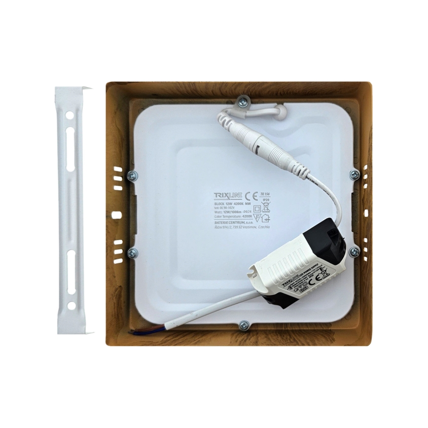 LED loftlampe BLOCK LED/12W/230V 4200K 16,3x16,3 cm brun