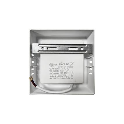 LED loftlampe BLOCK LED/6W/230V 4000K 12x12 cm hvid