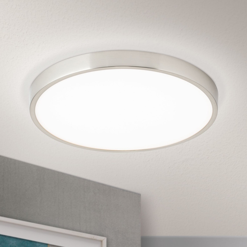 LED loftlampe BULLY LED/28W/230V diameter 28 cm mat krom