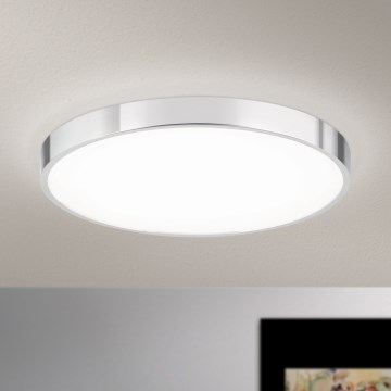 LED loftlampe BULLY LED/28W/230V diameter 28 cm skinnende krom