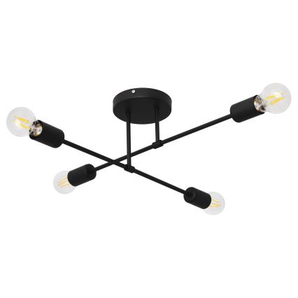 LED loftlampe CAMBRIDGE 4xE27/8W/230V sort