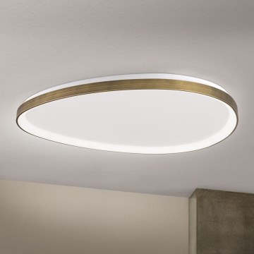 LED loftlampe CHARLIE LED/72W/230V diameter 80 cm guldfarvet