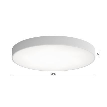 LED loftlampe CLEO LED/96W/230V 3000K diameter 80 cm grå