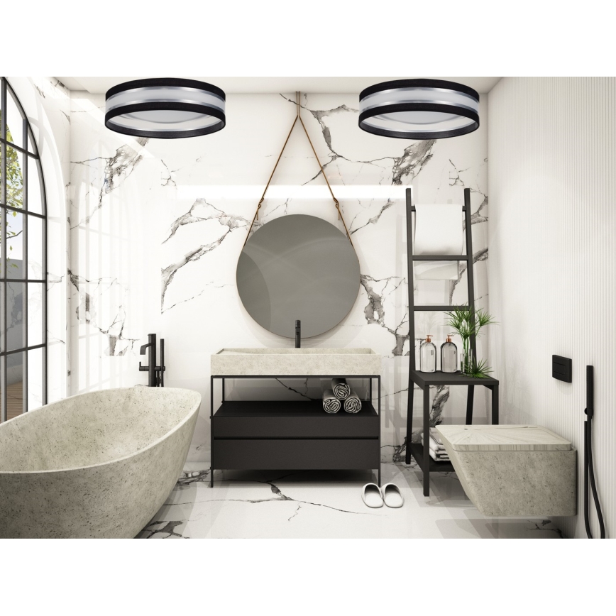 LED-loftlampe CORAL LED/24W/230V sort/sølv