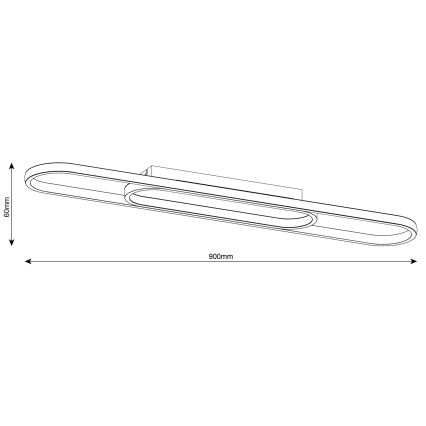 LED loftlampe CORDOBA LED/26W/230V sort