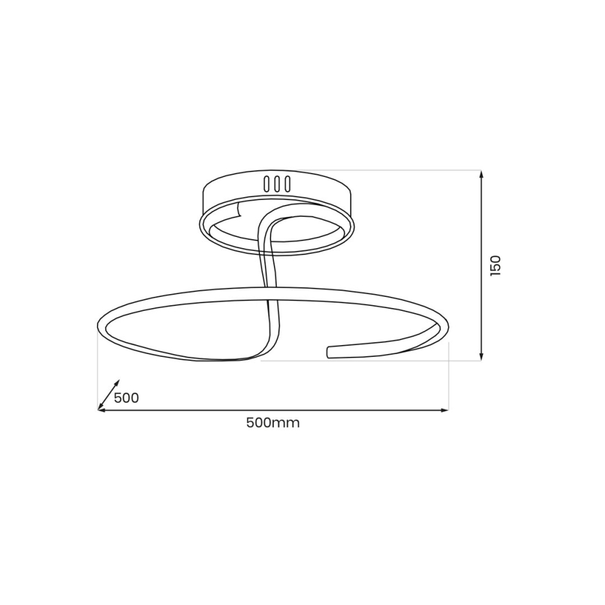 LED loftlampe DELTA LED/30W/230V sort