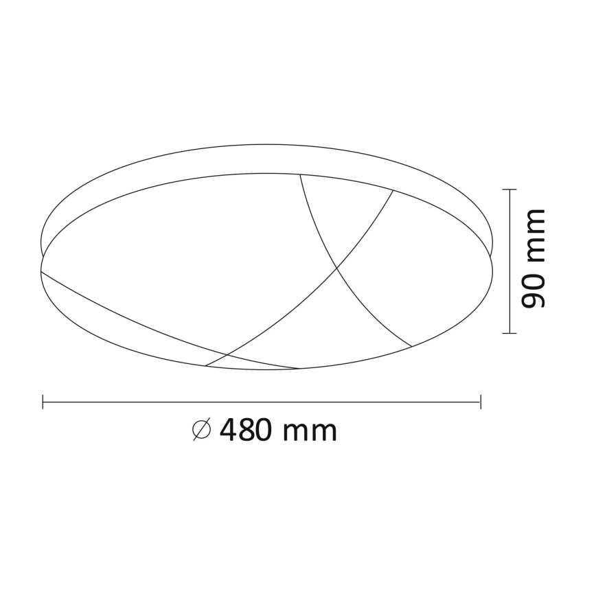 LED loftlampe dæmpbar ATLAS LED/72W/230V 3000-6500K + fjernbetjening