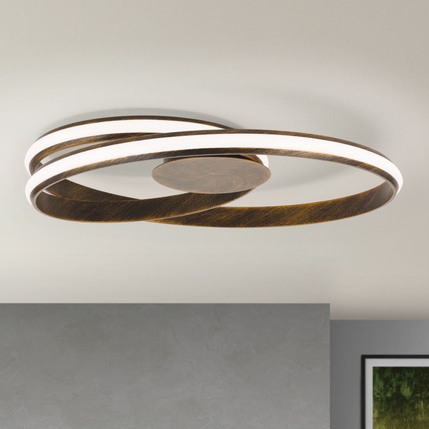 LED loftlampe dæmpbar CIRCUS LED/30W/230V brun/patina