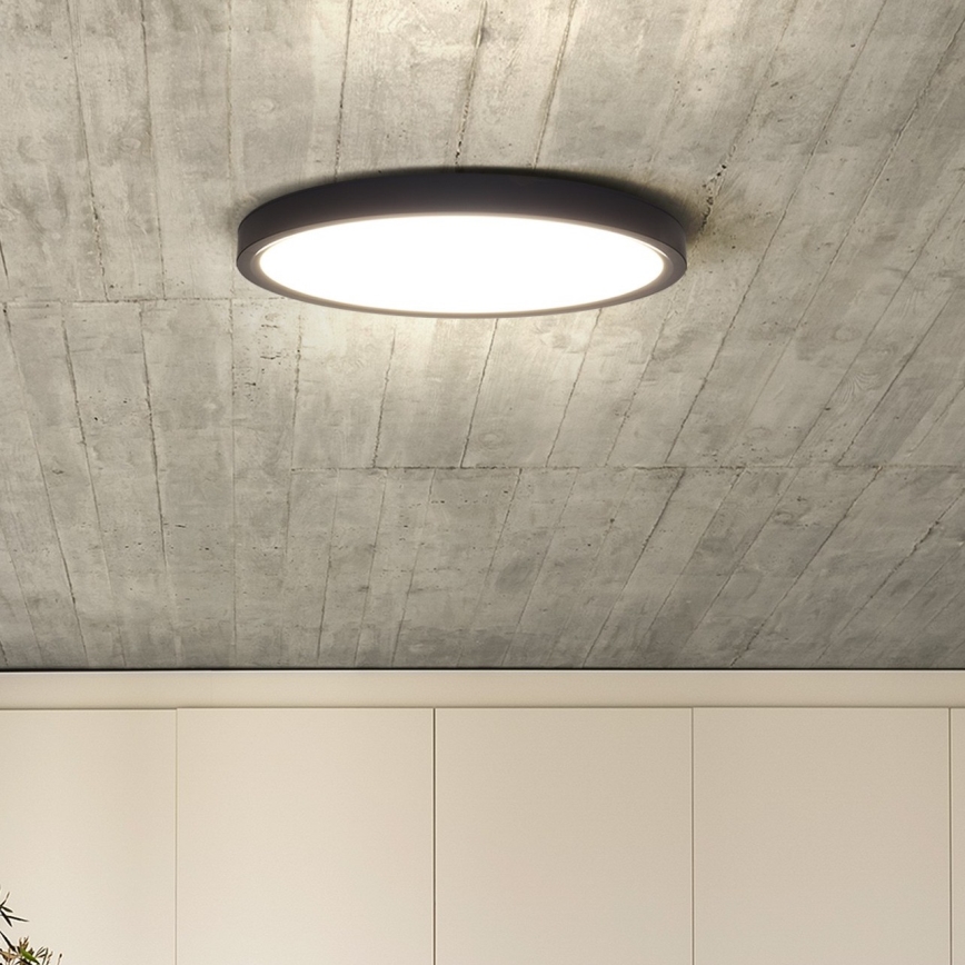 LED loftlampe dæmpbar ESTELA LED/36W/230V diameter 30 cm sort + fjernbetjening