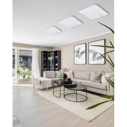 LED loftlampe dæmpbar FLORA LED/36W/230V 2700-6500K 43x43 cm + fjernbetjening