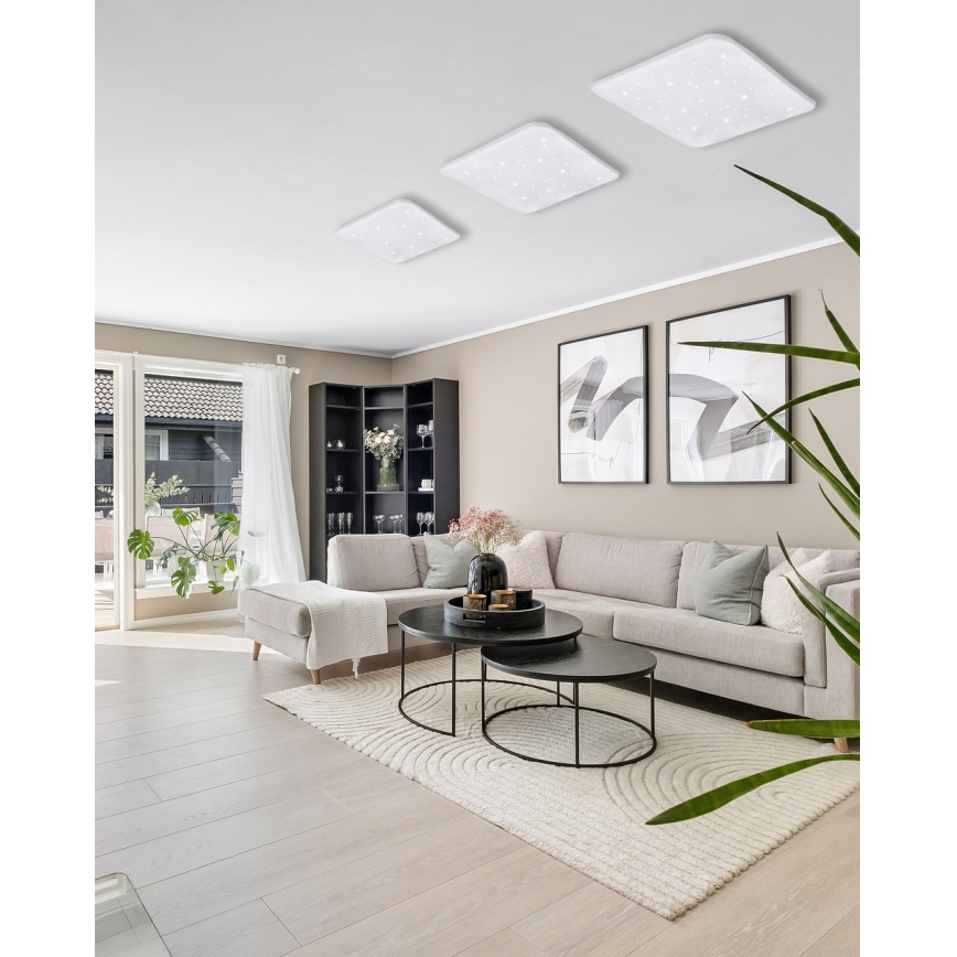 LED loftlampe dæmpbar FLORA LED/36W/230V 2700-6500K 43x43 cm + fjernbetjening