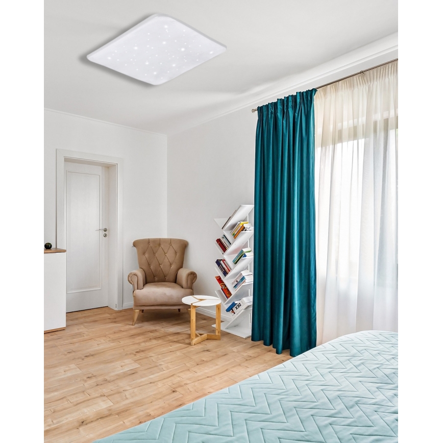 LED loftlampe dæmpbar FLORA LED/60W/230V 2700-6500K 53x53 cm + fjernbetjening