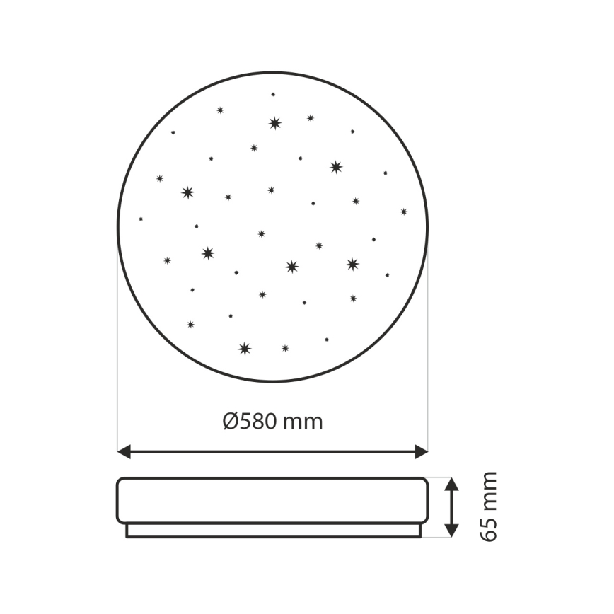 LED loftlampe dæmpbar IPOLY LED/60W/230V 2700-6500K diameter 58 cm + fjernbetjening