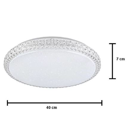 LED loftlampe dæmpbar IRINA LED/48W/230V med fjernbetjening