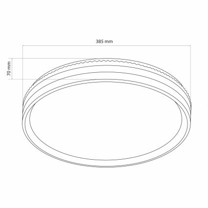 LED loftlampe til badeværelse dæmpbar JADWIGA LED/42W/230V diameter 38,5 cm 3000-6000K IP44 + fjernbetjening
