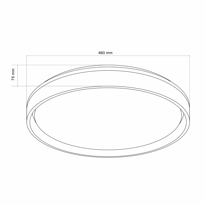 LED loftlampe til badeværelse dæmpbar JADWIGA LED/72W/230V diameter 48 cm 3000-6000K IP44 + fjernbetjening