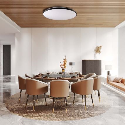 LED loftlampe dæmpbar KERN LED/80W/230V 3000-6000K diameter 80 cm sort + fjernbetjening