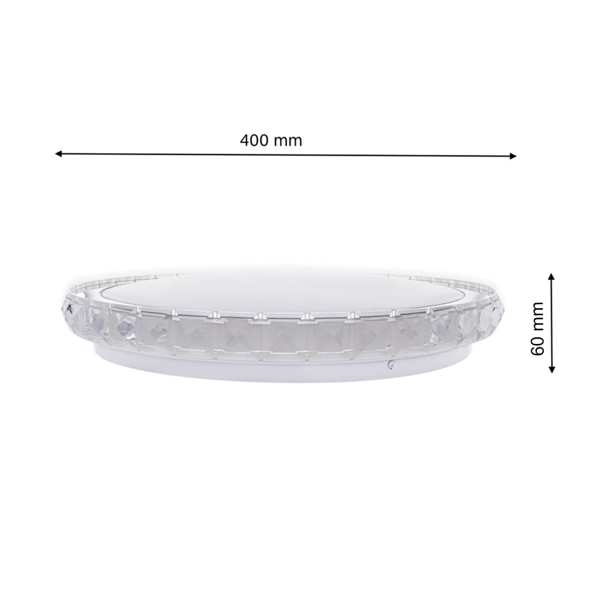 LED loftlampe dæmpbar LAYLA m. fjernbetjening 1xLED/26W/230V