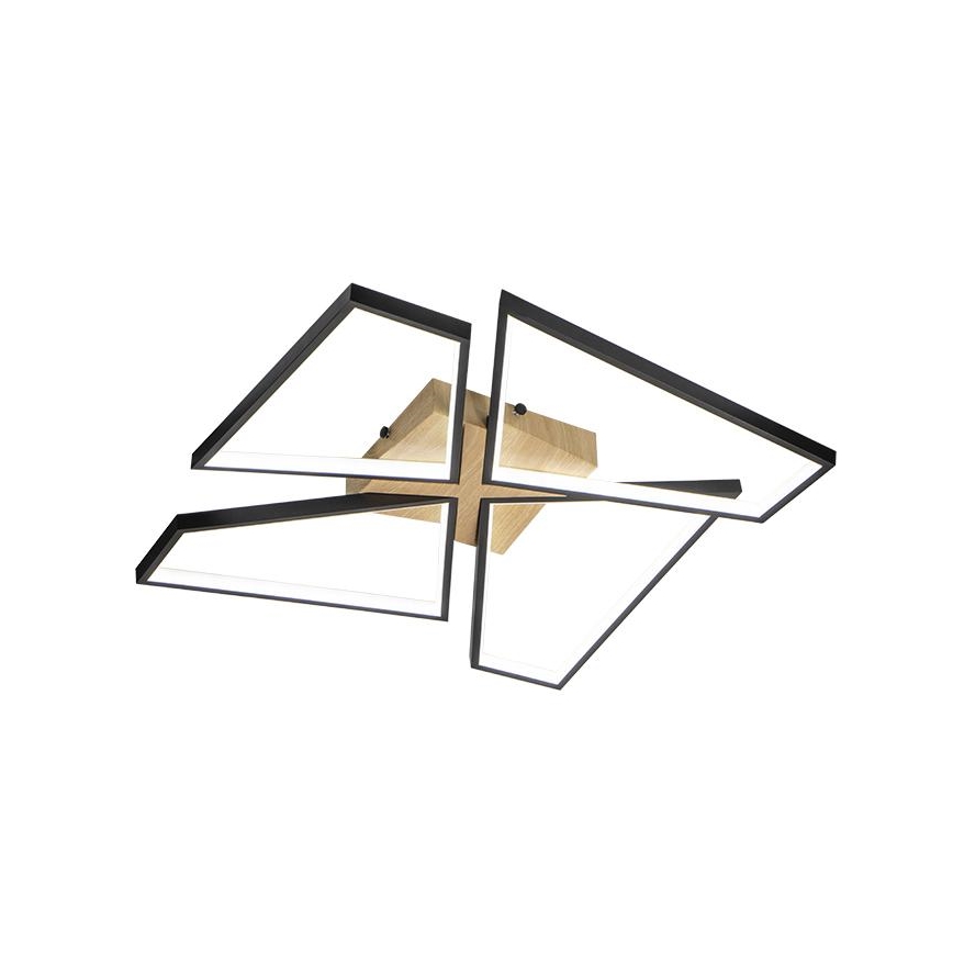 LED loftlampe dæmpbar LED/115W/230V 3000-6500K brun/sort + fjernbetjening