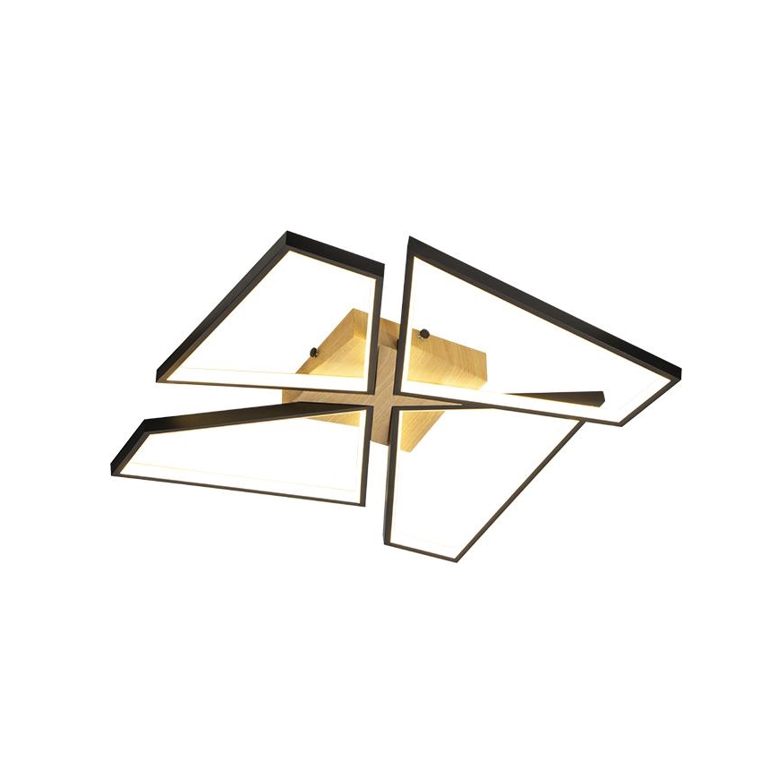 LED loftlampe dæmpbar LED/115W/230V 3000-6500K brun/sort + fjernbetjening