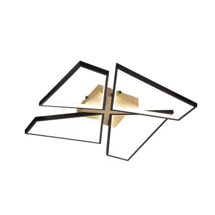 LED loftlampe dæmpbar LED/115W/230V 3000-6500K brun/sort + fjernbetjening