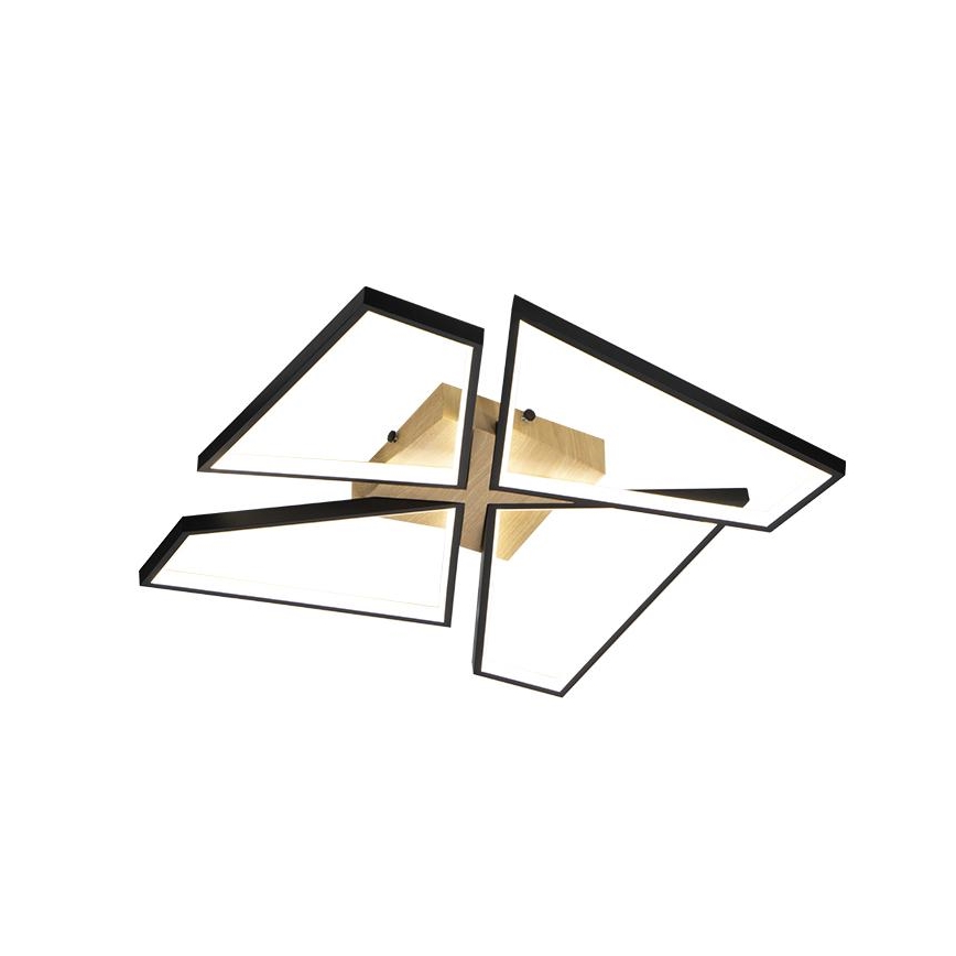LED loftlampe dæmpbar LED/115W/230V 3000-6500K brun/sort + fjernbetjening
