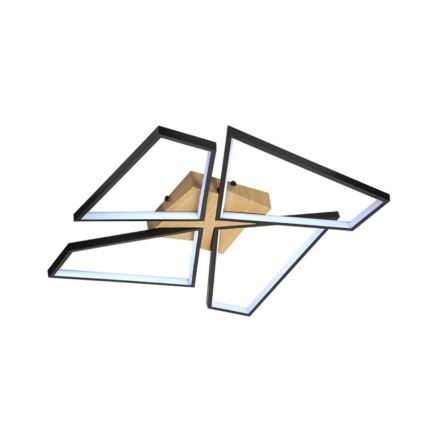 LED loftlampe dæmpbar LED/115W/230V 3000-6500K brun/sort + fjernbetjening