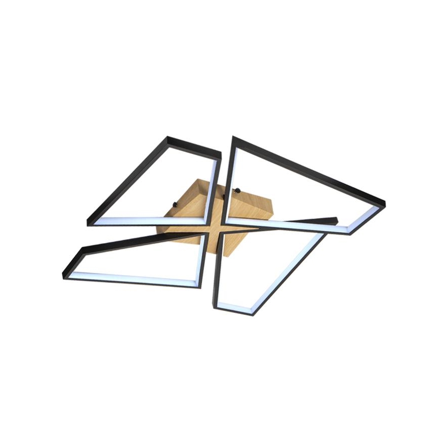LED loftlampe dæmpbar LED/115W/230V 3000-6500K brun/sort + fjernbetjening
