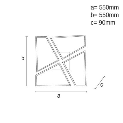 LED loftlampe dæmpbar LED/115W/230V 3000-6500K brun/sort + fjernbetjening