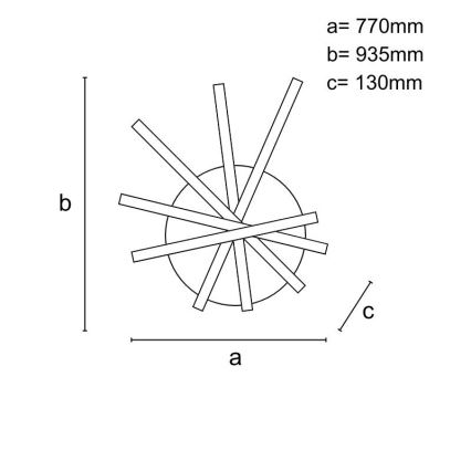 LED loftlampe dæmpbar LED/120W/230V 3000-6500K + fjernbetjening
