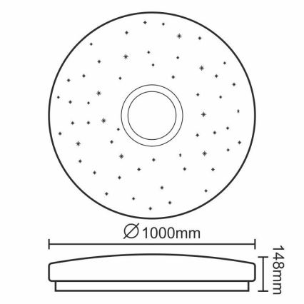 LED loftlampe dæmpbar LED/150W/230V