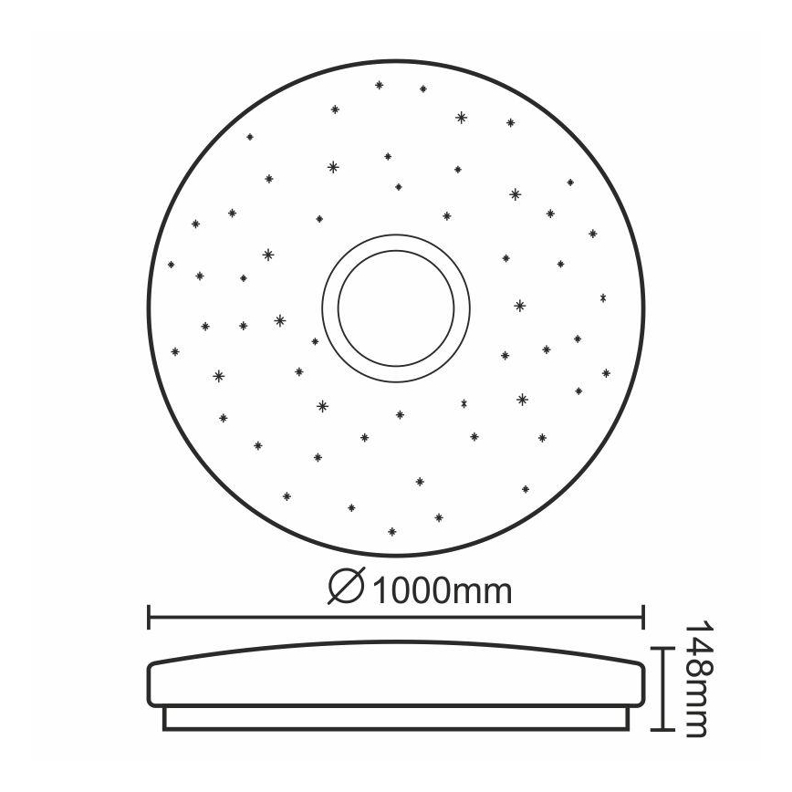 LED loftlampe dæmpbar LED/150W/230V