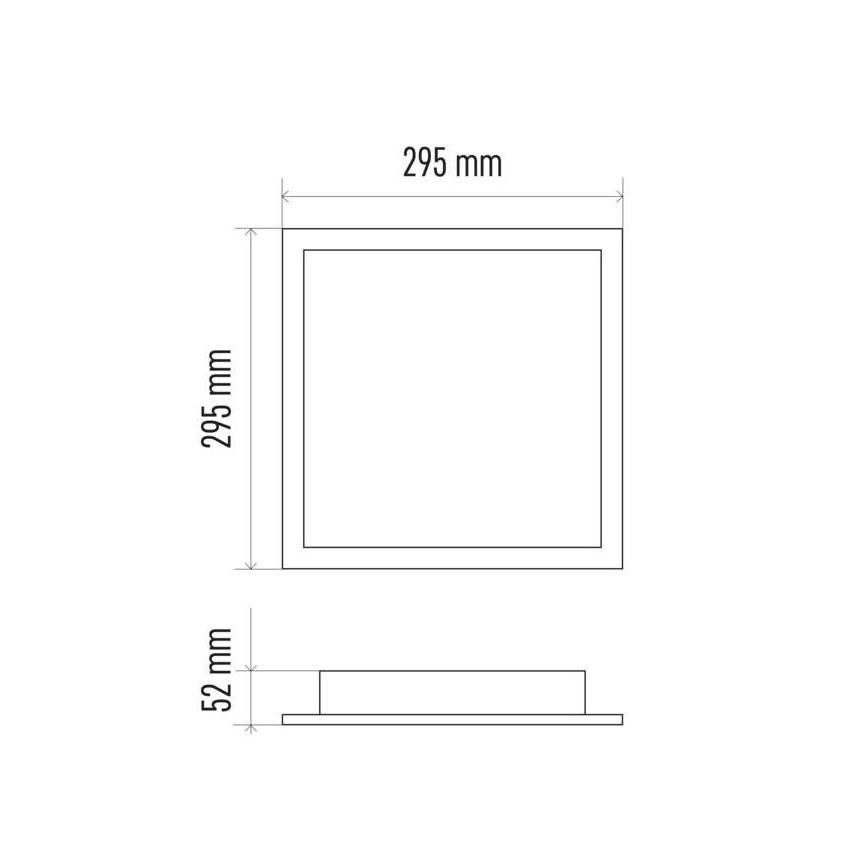 LED loftlampe dæmpbar LED/20W/230V firkantet + fjernbetjening 2700K-6000K