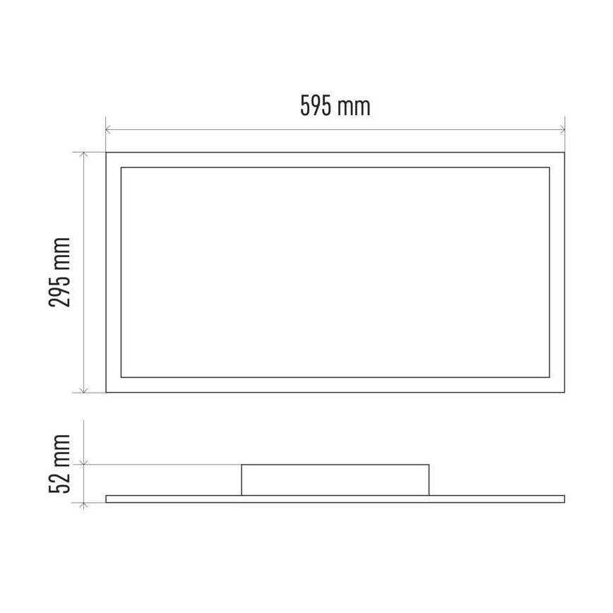 LED loftlampe dæmpbar LED/25W/230V rektangulær + fjernbetjening 2700K-6000K