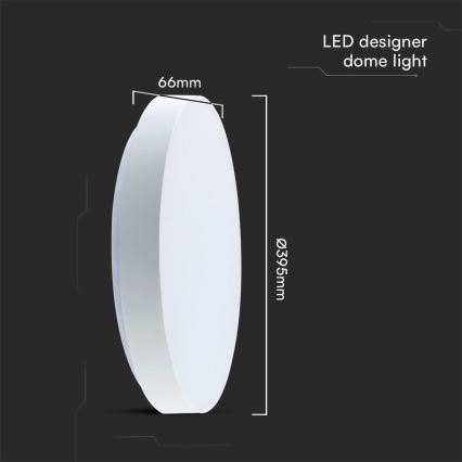 LED loftlampe dæmpbar LED/40W/230V 3000-6500K 39,5 cm hvid + fjernbetjening