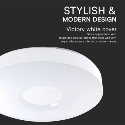 LED loftlampe dæmpbar LED/40W/230V 3000-6500K 39 cm hvid + fjernbetjening