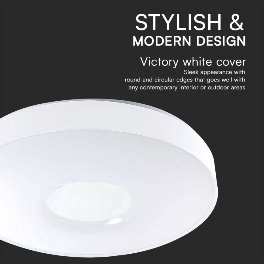 LED loftlampe dæmpbar LED/40W/230V 3000-6500K 39 cm hvid + fjernbetjening