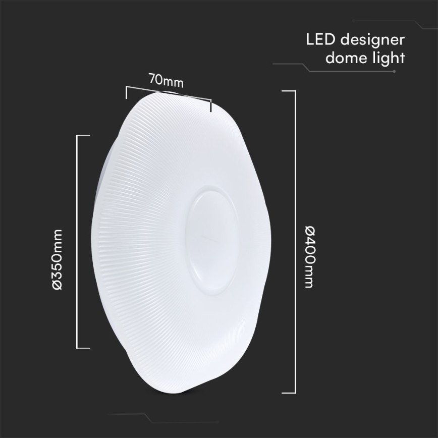 LED loftlampe dæmpbar LED/40W/230V 3000-6500K 40 cm hvid + fjernbetjening