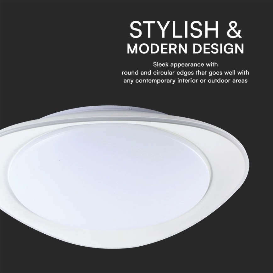 LED loftlampe dæmpbar LED/40W/230V 3000-6500K 45 cm hvid + fjernbetjening
